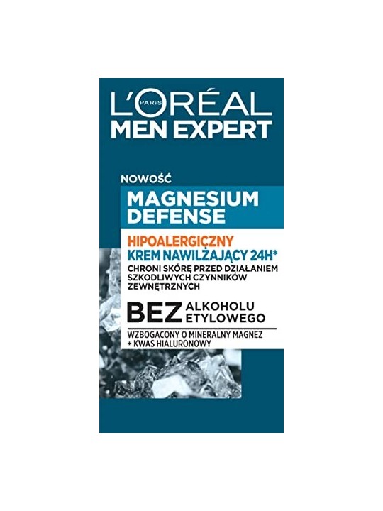 LOREAL Men Expert Magnesium Defense crema idratante ipoallergenica 50ml