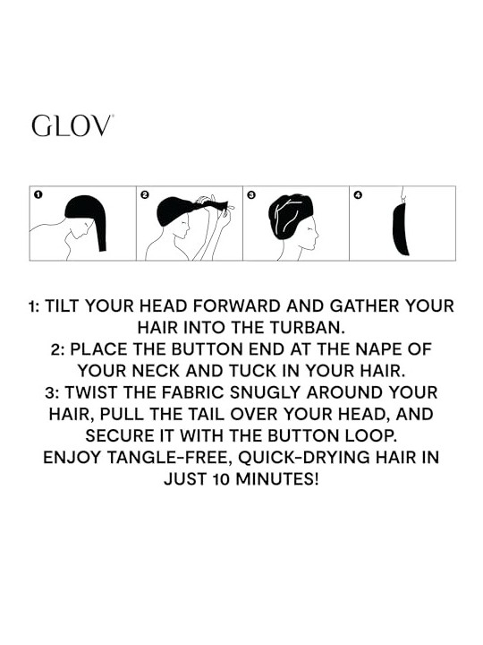 GLOV Hair Wrap Turbante per capelli sportivo Nero acquista 