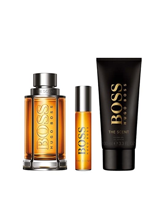 Hugo Boss The Scent Giftset 210ml eau de toilette Spray 100ml-Shower Gel 100ml- eau de toilette Spray 10ml