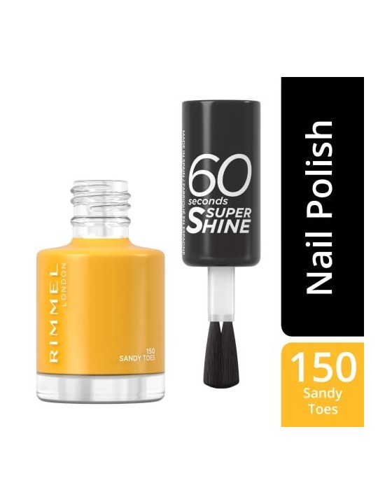 Rimmel 60 Secondi Super Shine Smalto per unghie 8 ml donna 150 Sandy Toes