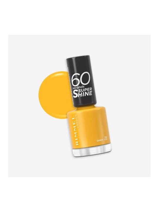 Rimmel 60 Secondi Super Shine Smalto per unghie 8 ml donna 150 Sandy Toes