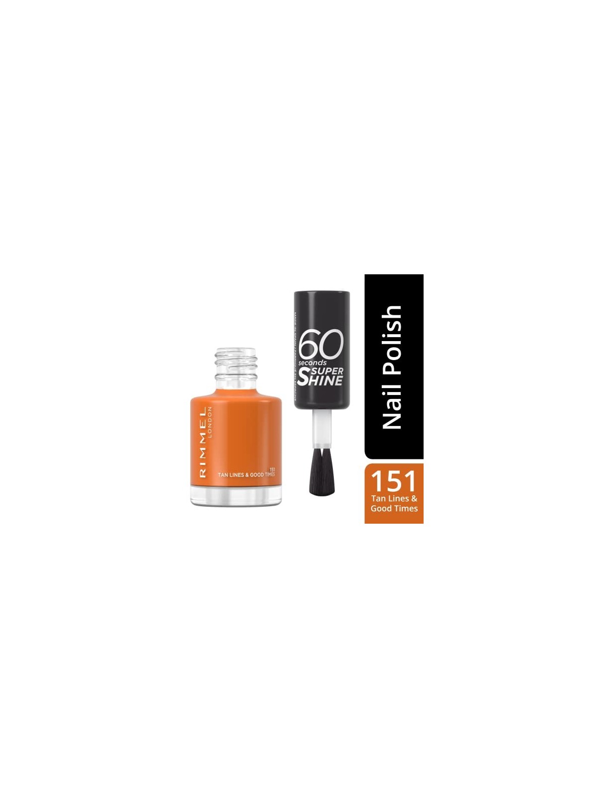 Rimmel Smalto per Unghie Super Shine 60 Secondi 8 ml 151 Tan Lines Good Times donna