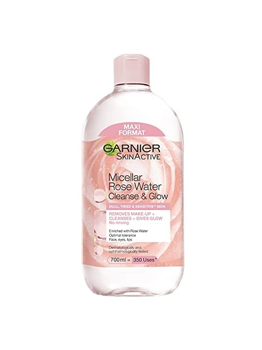 Acqua micellare con acqua di rose