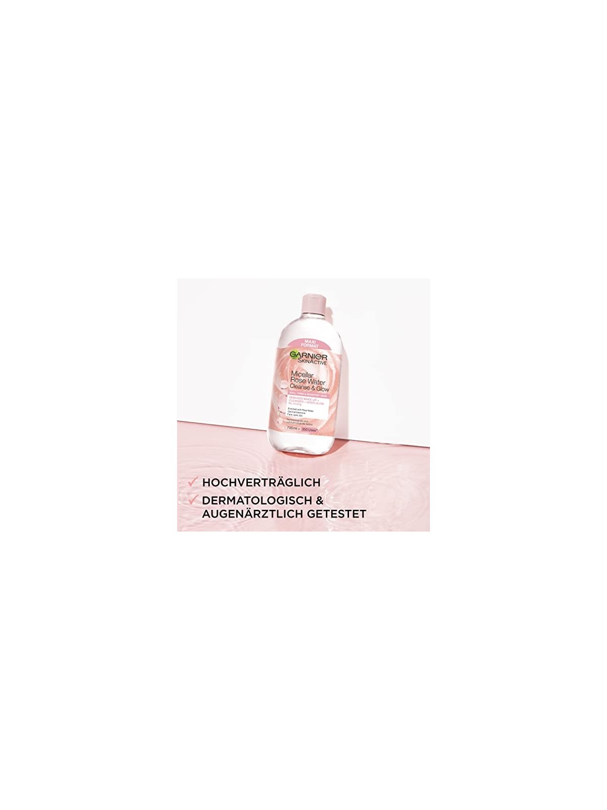 Acqua micellare con acqua di rose