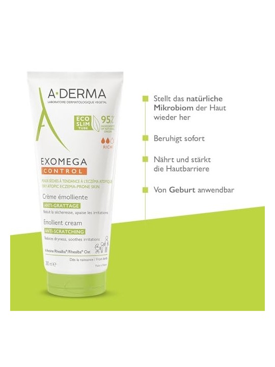 Crema Emolliente A-Derma Exomega Control 200ml
