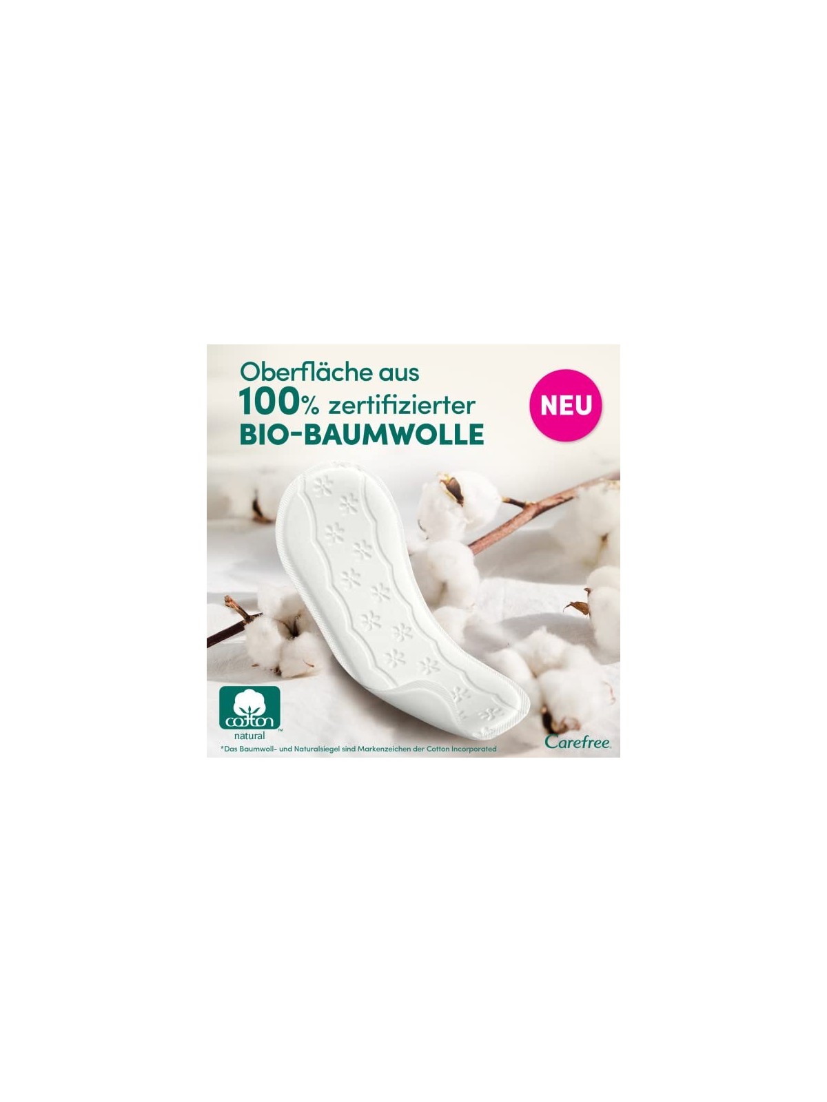 Carefree Cotone organico normale donna 30 unit