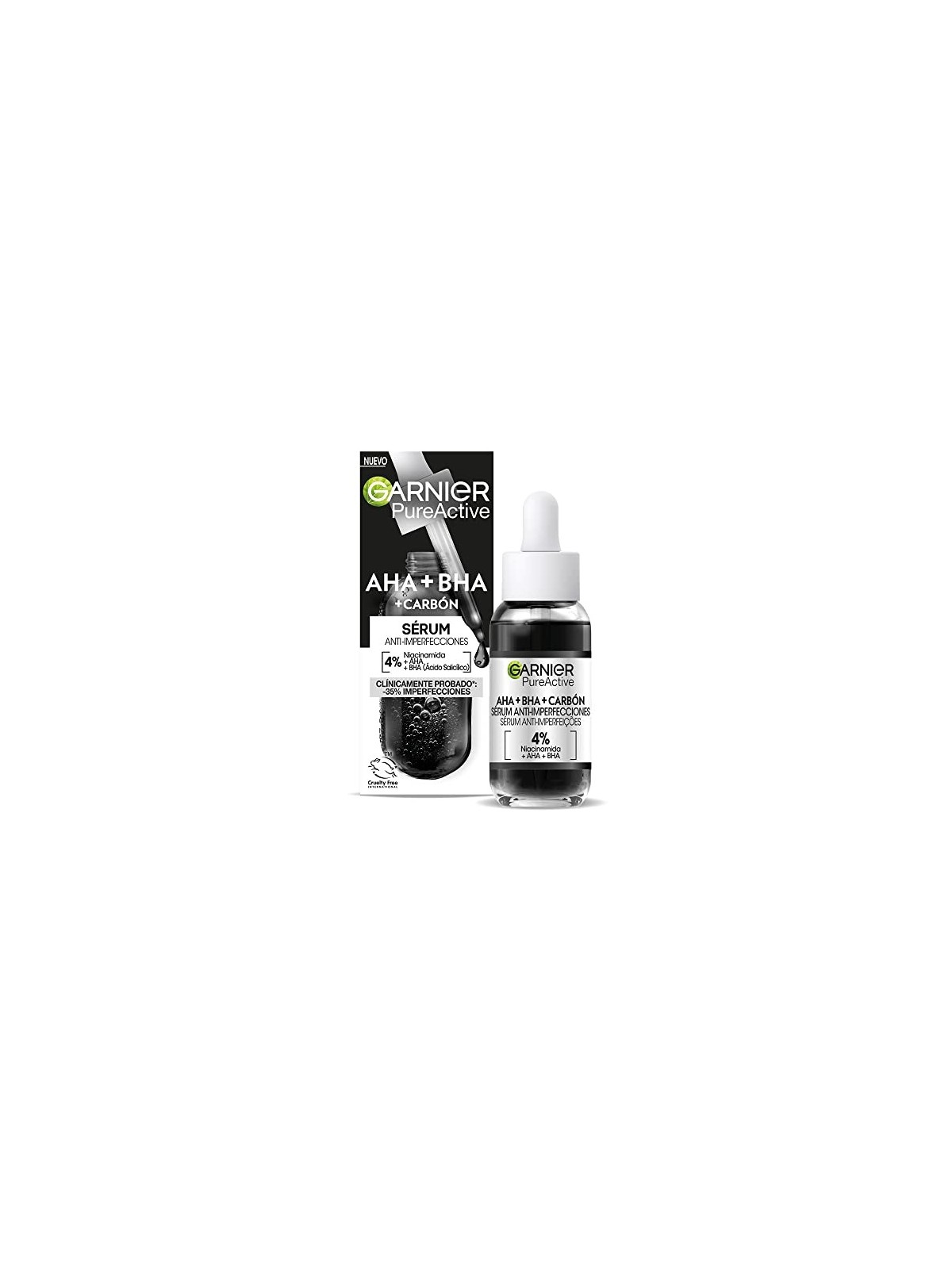 GARNIER PURE ACTIVE AHA BHA CARBONE siero antiimperfezioni 30ml donna