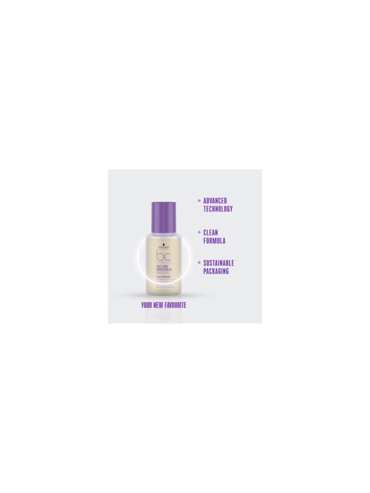 Schwarzkopf Bonacure Frizz Away Smoothing Oil 50ml For Course, Unruly & Frizzy Hair