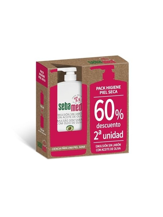 Gel bagno Sebamed EMULSIONE SENZA SAPONE con olio doliva duo 2 x 750ml unisex