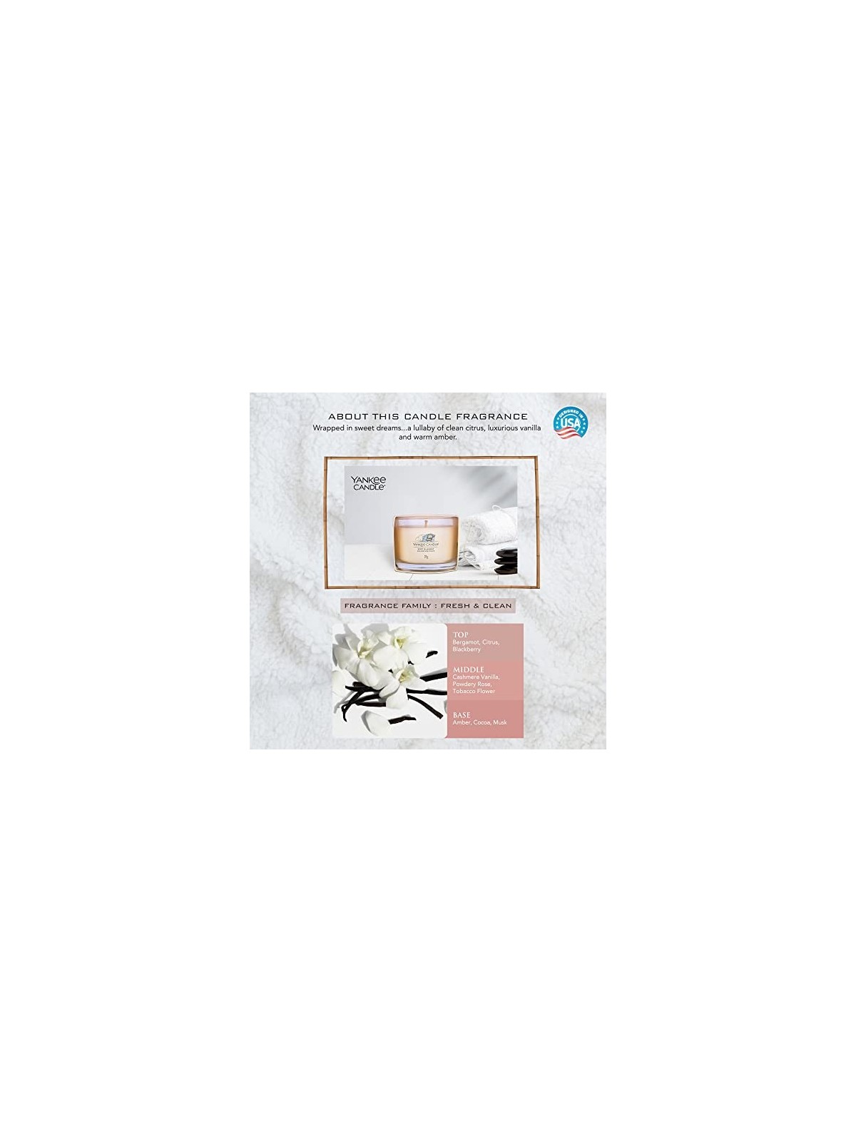 Yankee Candle Candela Votiva Soft Blanket in Vetro Unisex 370g