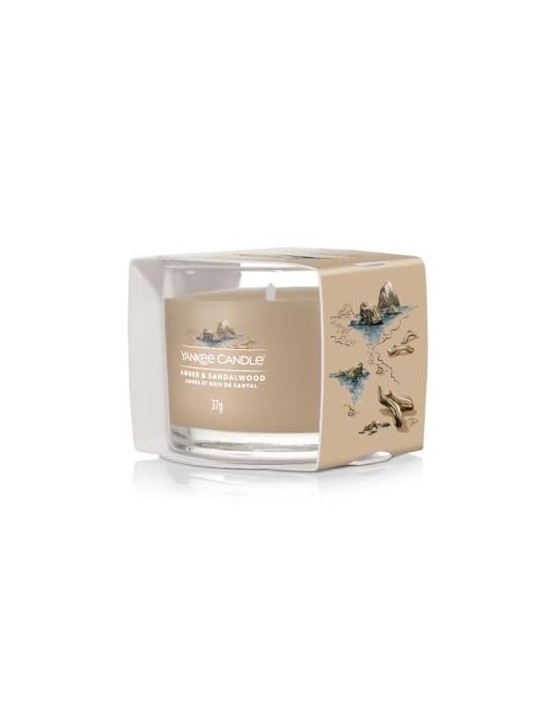 Candela Yankee Candle Ambra e Sandalo in vetro 37g