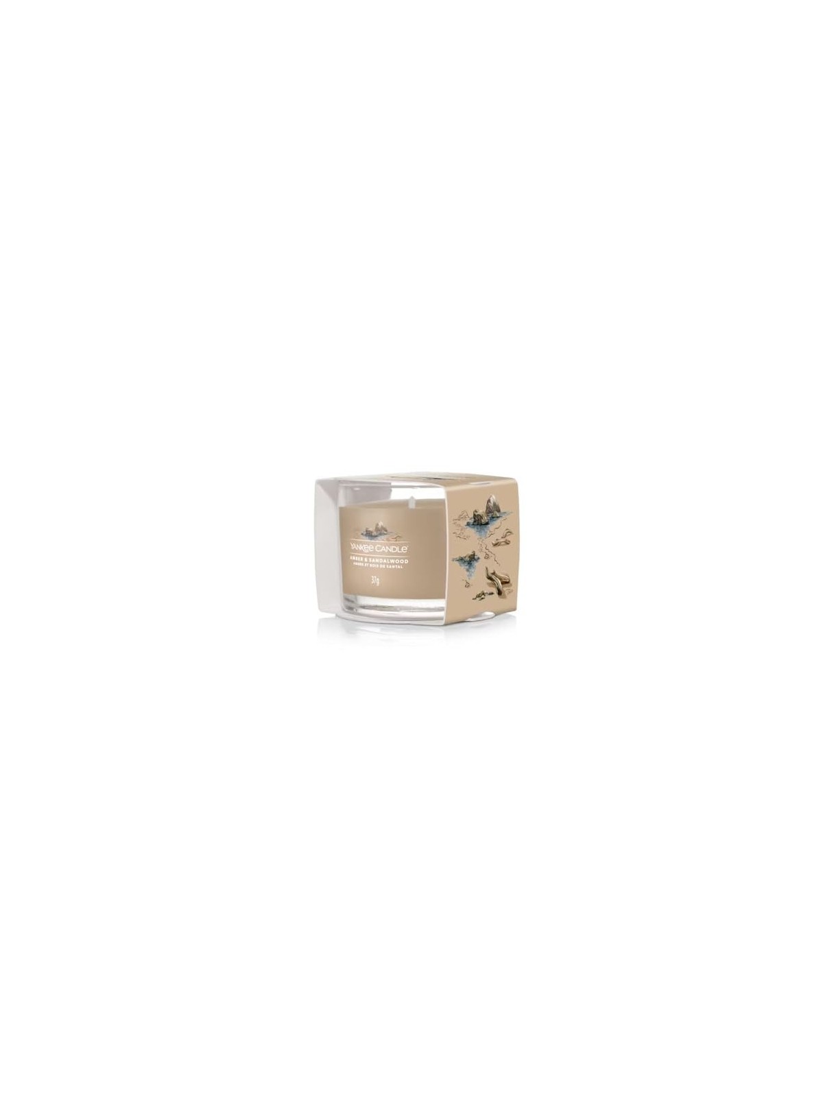 Candela Yankee Candle Ambra e Sandalo in vetro 37g
