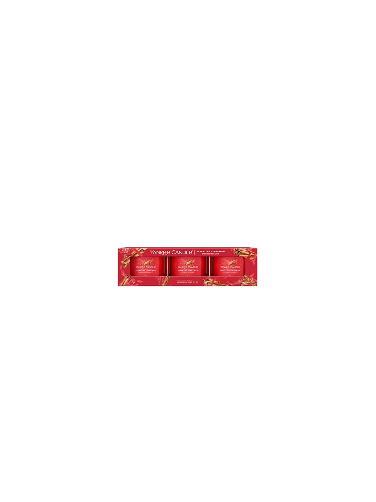 Set Regalo Candela Votiva Cannella Scintillante 37g