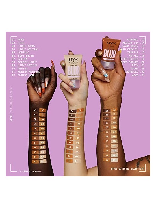 Fondotinta Nyx Professional Make Up BARE WITH ME SFUMA 21ricco 30ml