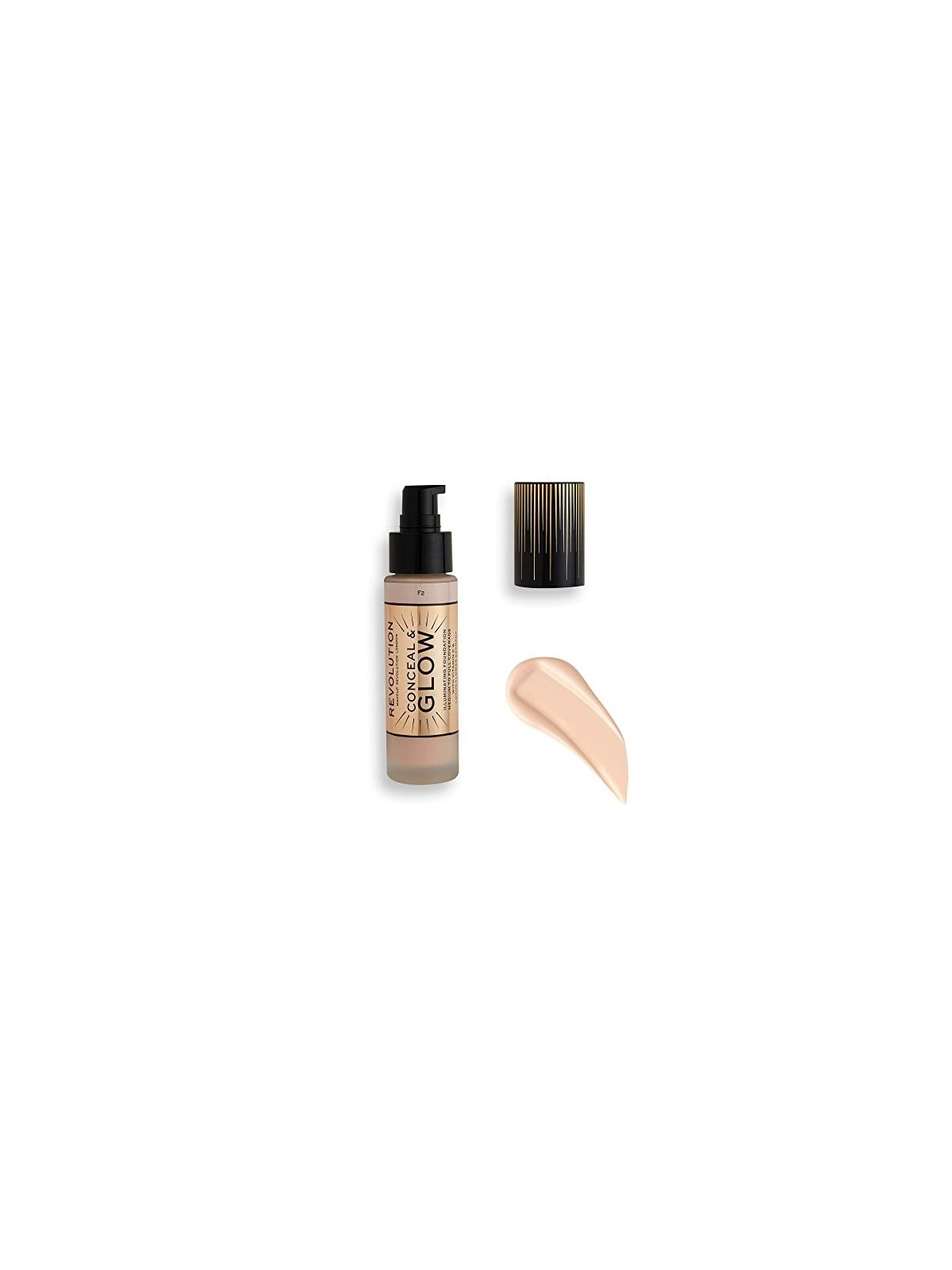 Makeup Revolution Conceal & Glow Makeup - Trucco Illuminante 23 ml F2 Donna