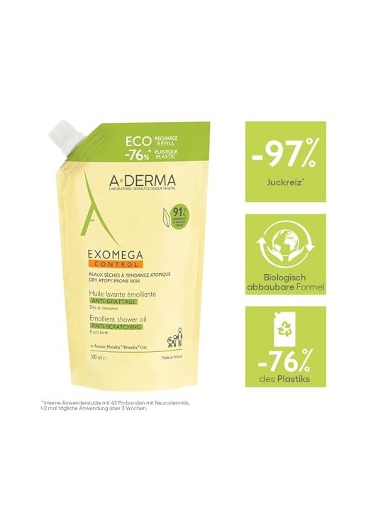 Olio eco-refill A-derma EXOMEGA CONTROL 500ml