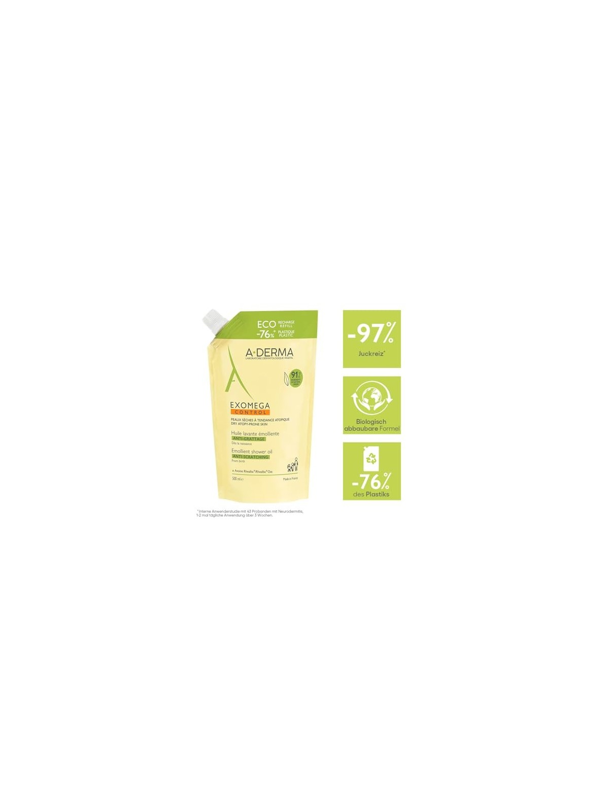 Olio eco-refill A-derma EXOMEGA CONTROL 500ml