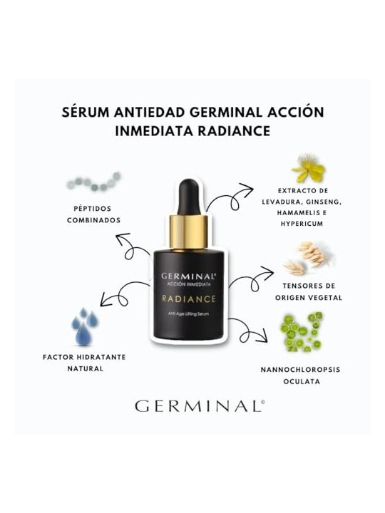 Immediate lifting effect with Germinal IMMEDIATE ACTION RADIANCE anti-aging lifting serum 30ml woman