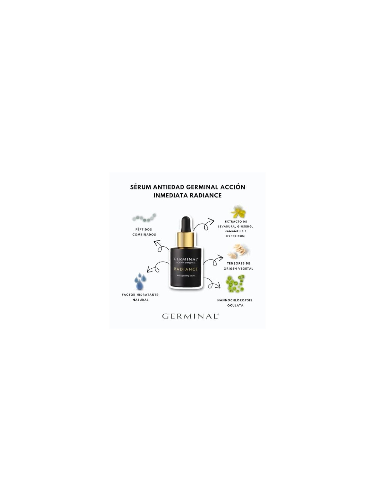 Immediate lifting effect with Germinal IMMEDIATE ACTION RADIANCE anti-aging lifting serum 30ml woman
