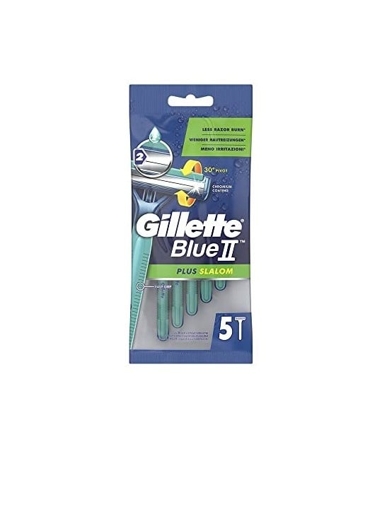 Gillette BLUE II PLUS SLALOM lametta da barba usa e getta 5 unit uomo
