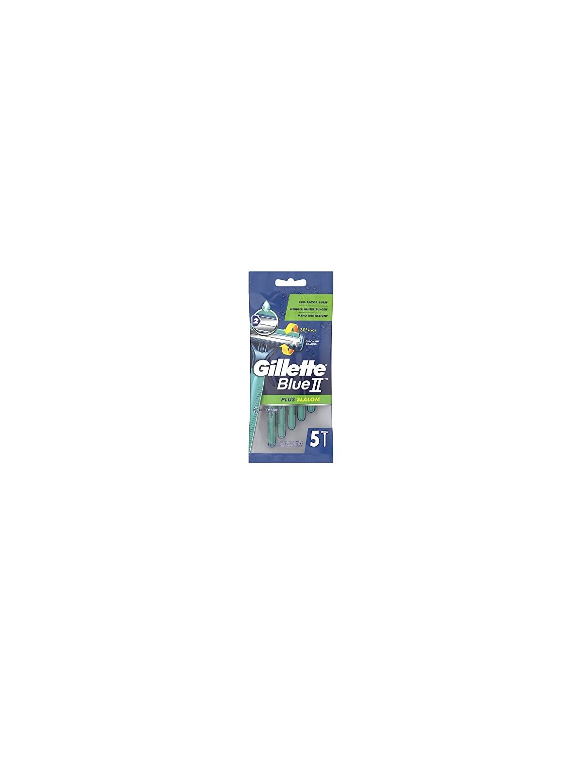 Gillette BLUE II PLUS SLALOM lametta da barba usa e getta 5 unit uomo