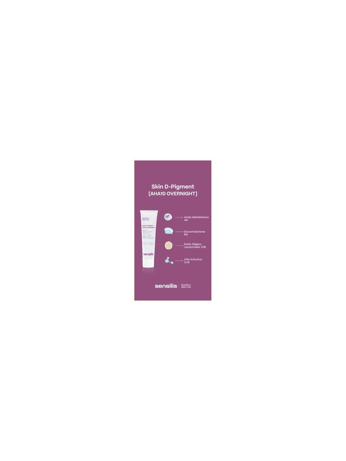 Trattamento Rinnovatore Notturno Sensilis SKIN D-PIGMENT [AHA10] 30ml Unisex
