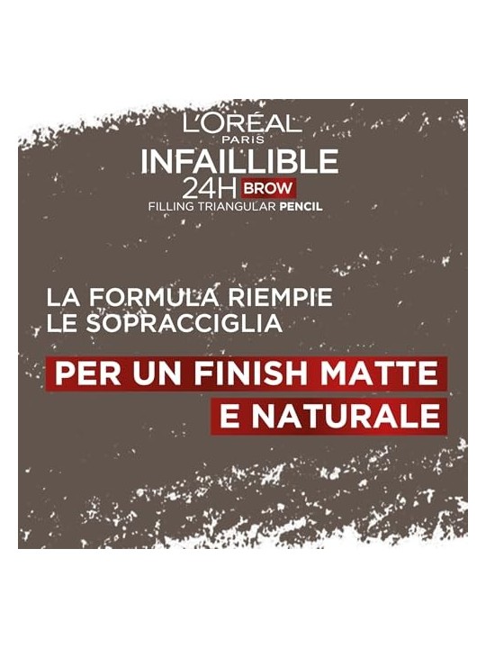 LOrï¿½ï¿½al Matita triangolare riempitiva Infaillible Brows 24H 1 ml donna 03 Brunette