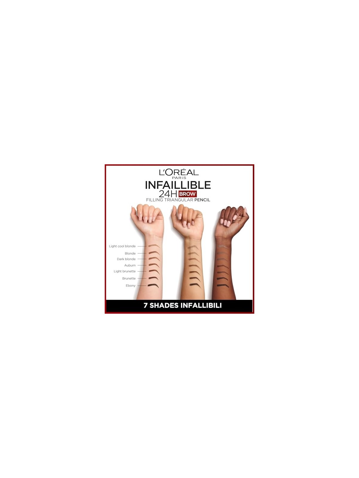 LOrï¿½ï¿½al Matita triangolare riempitiva Infaillible Brows 24H 1 ml donna 03 Brunette