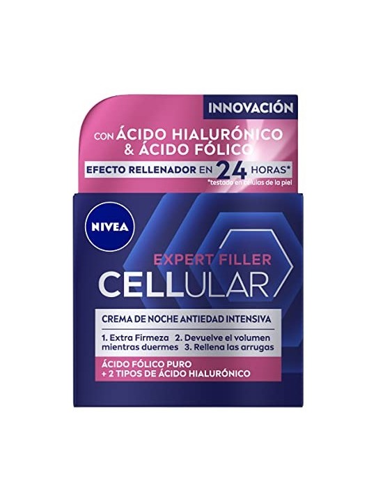 Nivea CELLULAR FILLER crema notte con acido ialuronico e folico 50ml donna