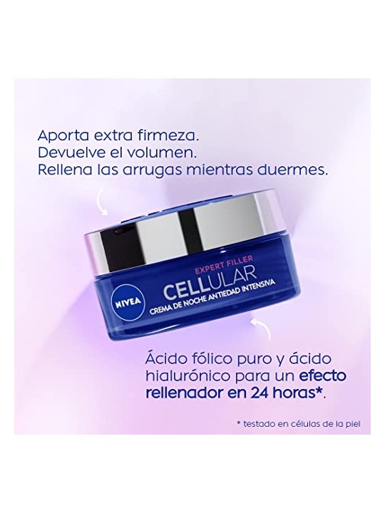 Nivea CELLULAR FILLER crema notte con acido ialuronico e folico 50ml donna