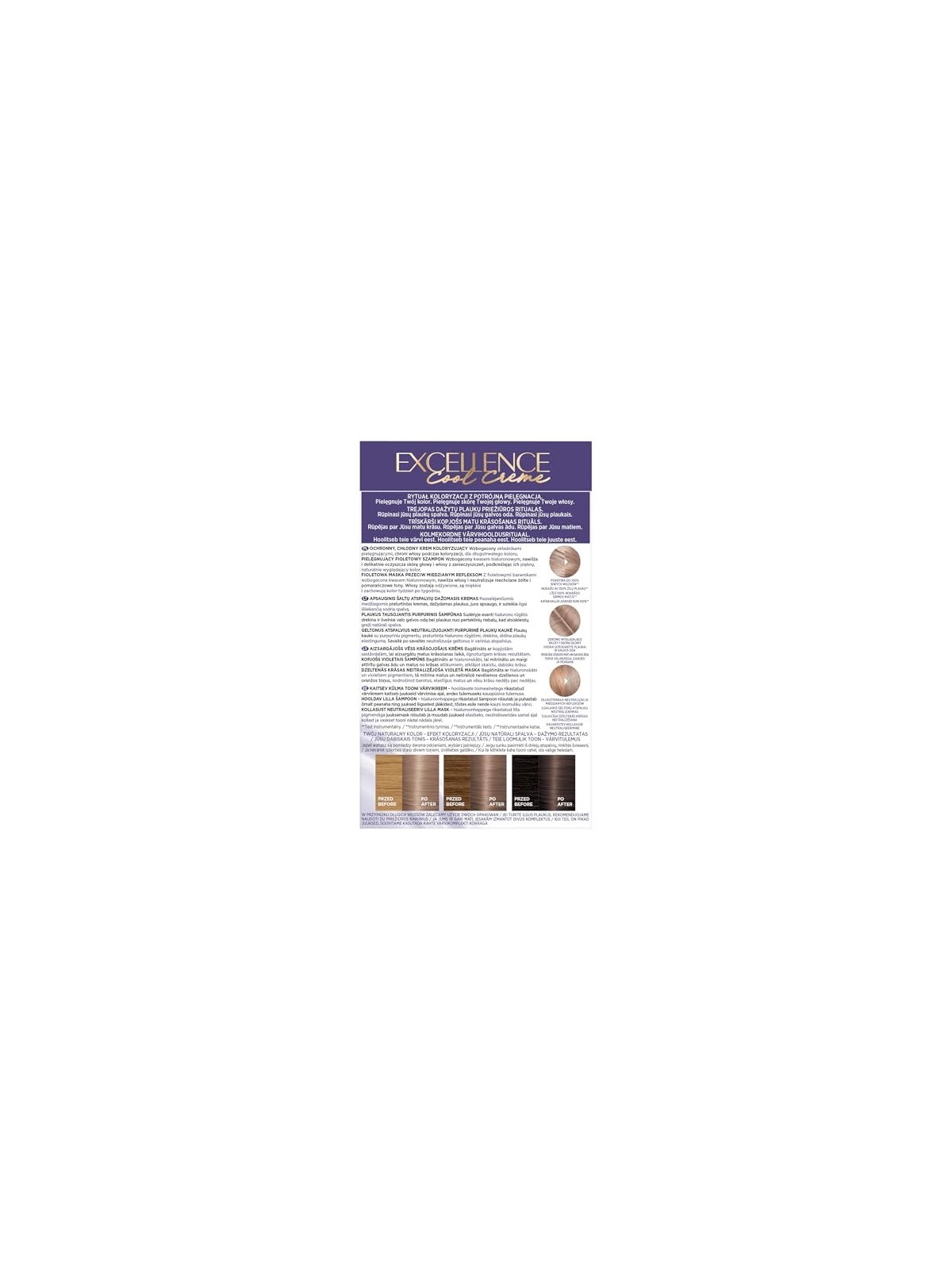 Tintura per capelli Excellence Cool Creme 811 Ultra Ash Light Blonde