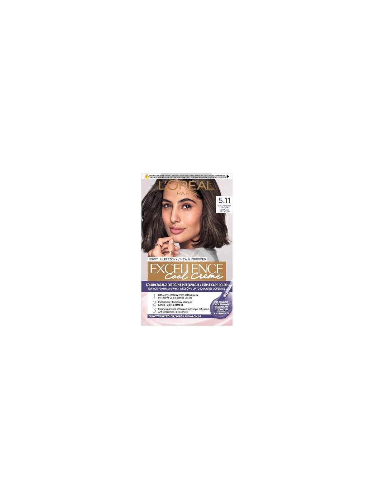 Tintura per capelli Excellence Cool Creme 511 Ultra Ash Marrone Chiaro