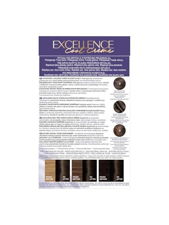 Tintura per capelli Excellence Cool Creme 511 Ultra Ash Marrone Chiaro