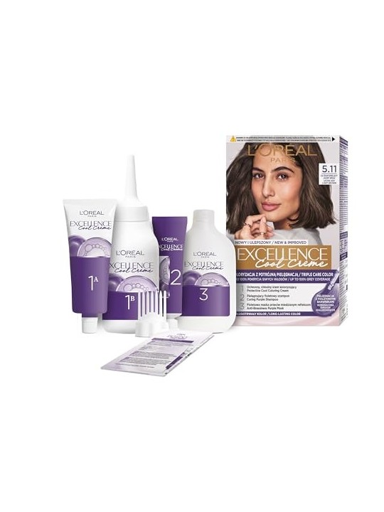 Tintura per capelli Excellence Cool Creme 511 Ultra Ash Marrone Chiaro