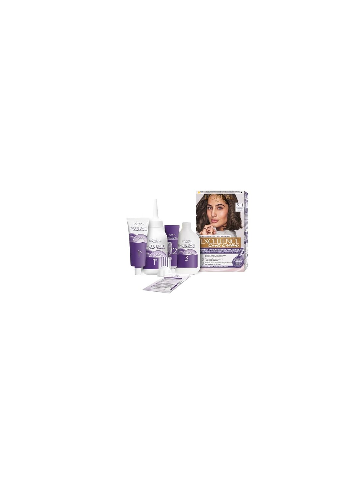 Tintura per capelli Excellence Cool Creme 511 Ultra Ash Marrone Chiaro