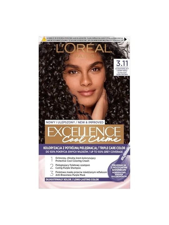Tintura per capelli Excellence Cool Creme 311 Ultra Ash Marrone Scuro