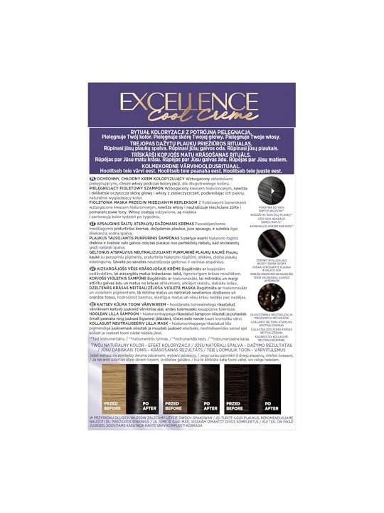 Tintura per capelli Excellence Cool Creme 311 Ultra Ash Marrone Scuro