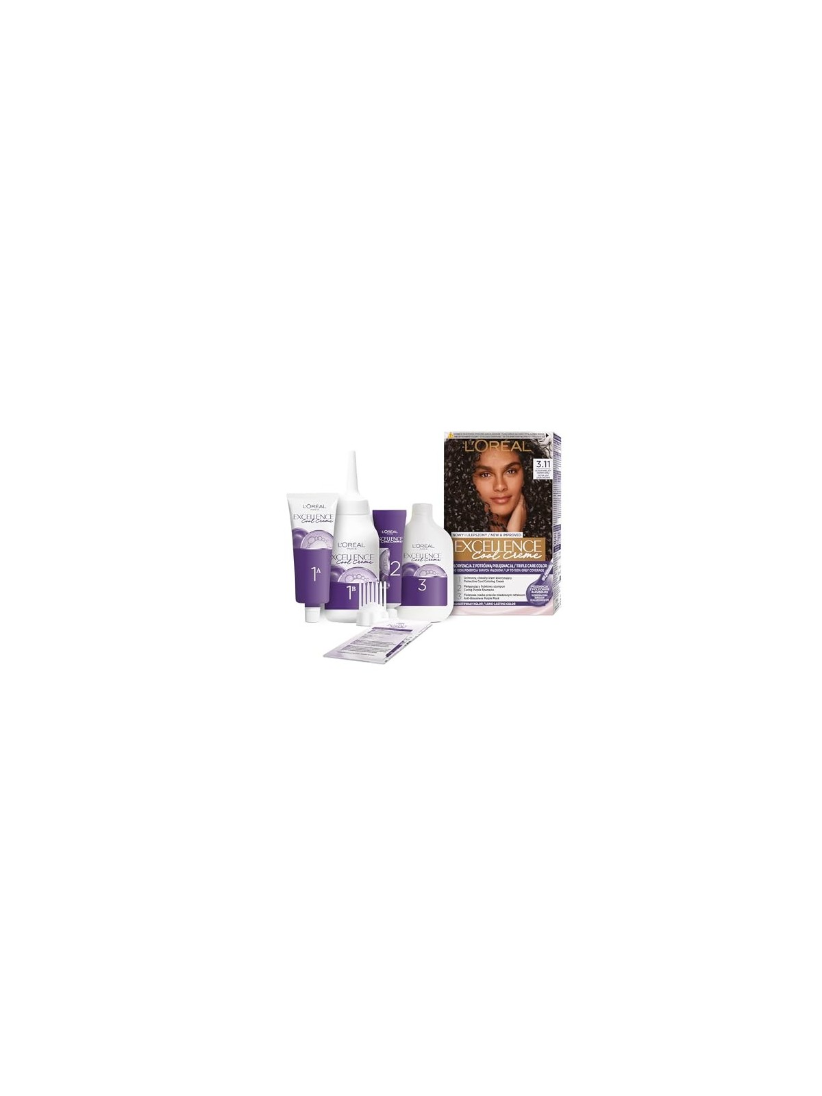 Tintura per capelli Excellence Cool Creme 311 Ultra Ash Marrone Scuro