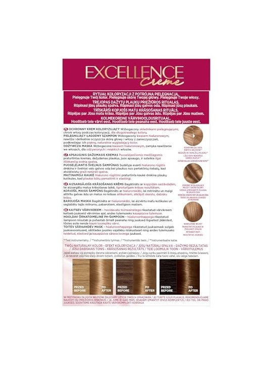 Tintura per capelli Excellence Creme 7.3 Biondo Dorato