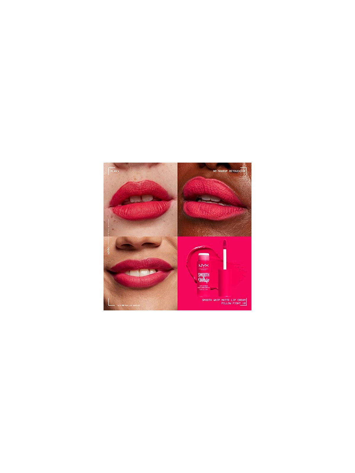 Nyx Professional Make Up SMOOTH WHIPE crema opaca per labbra pillow fight 4ml unisex