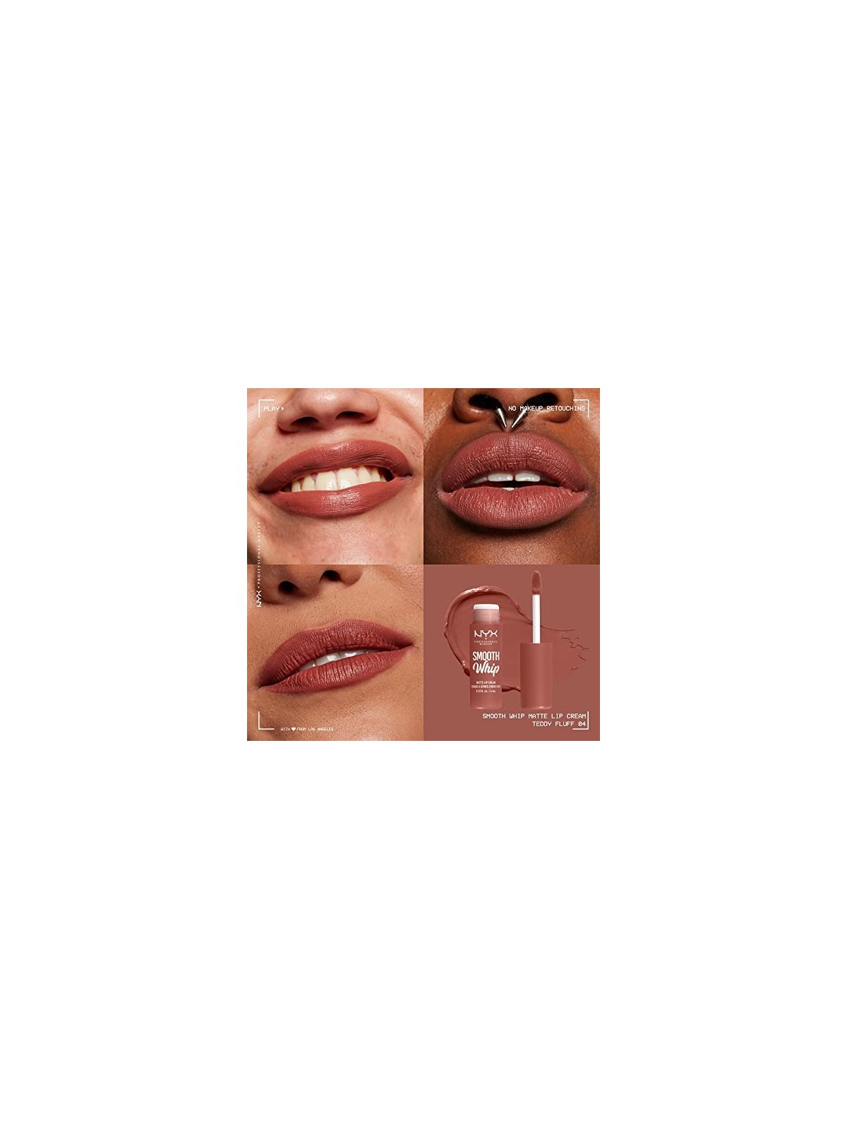 Nyx Professional Make Up SMOOTH WHIPE crema opaca per labbra teddy fluff 4ml donna