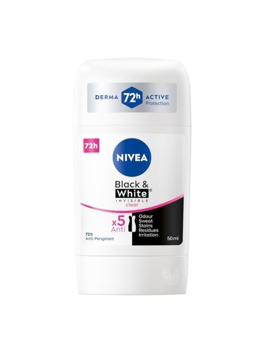 NIVEA BlackWhite Invisible Stick antitraspirante trasparente 50ml