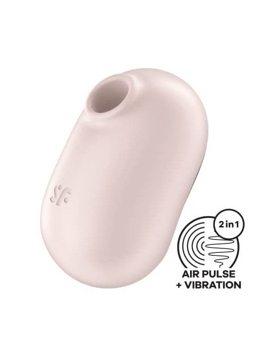 SATISFYER Pro to Go 2 Vibratore Doppio Impulso Aereo Beige 1un Donna