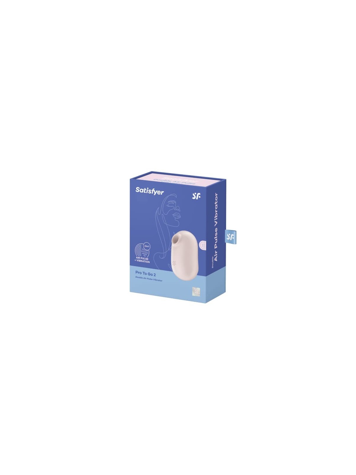 SATISFYER Pro to Go 2 Vibratore Doppio Impulso Aereo Beige 1un Donna