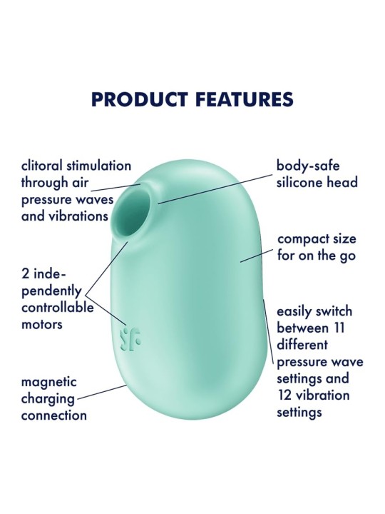 Satisfyer Pro to Go 2 Vibratore Doppio Air Pulse Menta