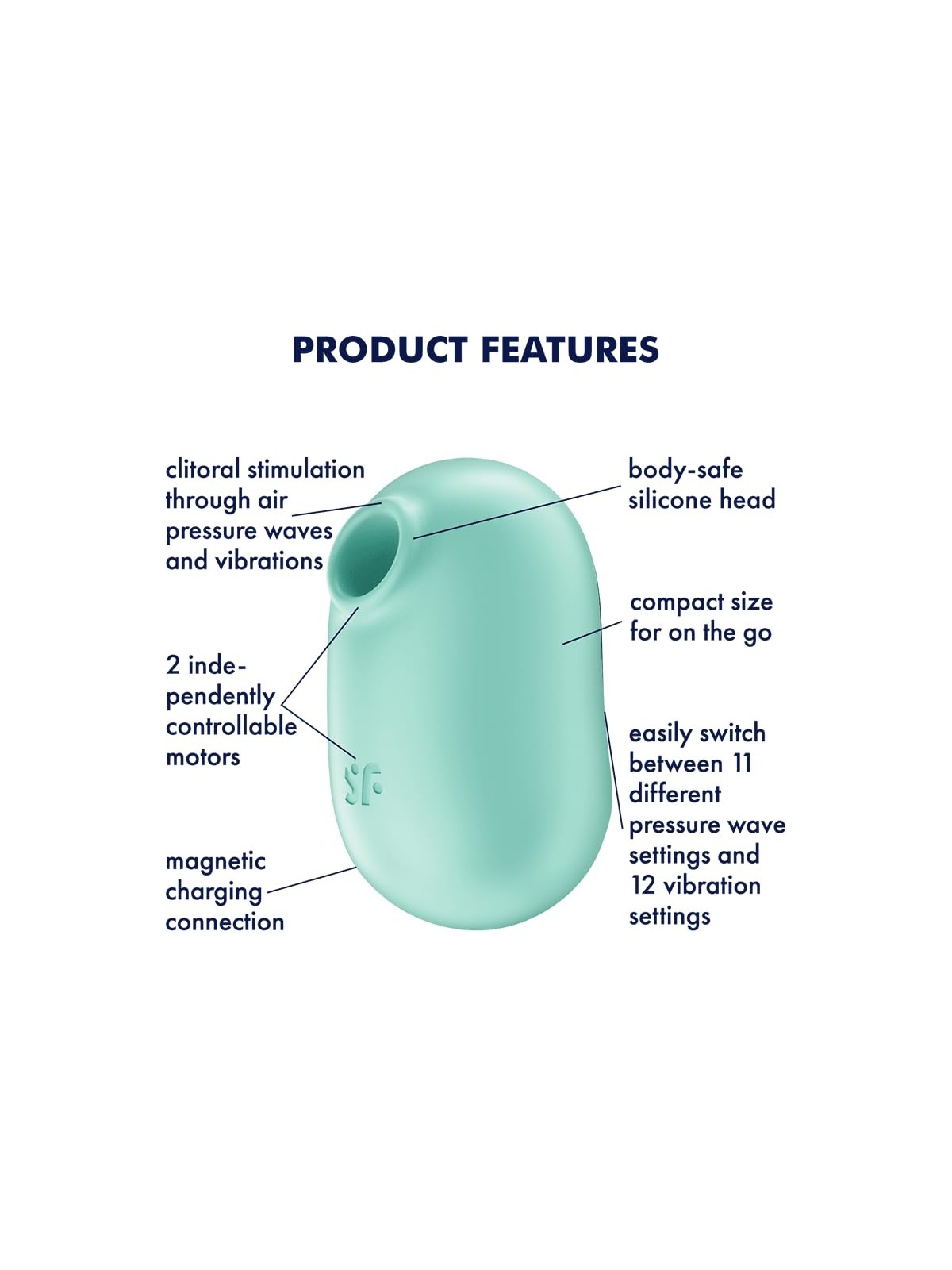 Satisfyer Pro to Go 2 Vibratore Doppio Air Pulse Menta
