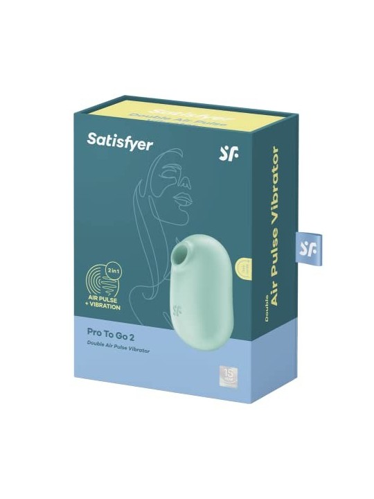Satisfyer Pro to Go 2 Vibratore Doppio Air Pulse Menta
