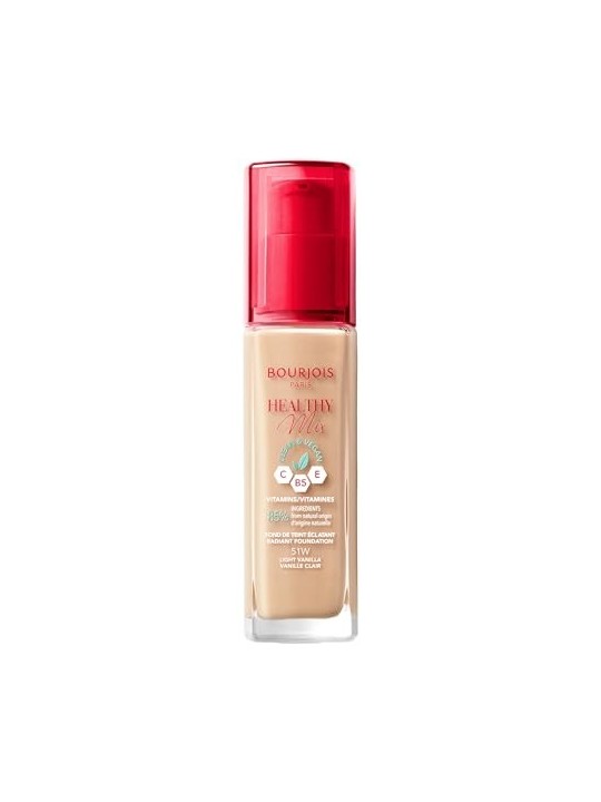 Bourjois Fondotinta Radiante Healthy Mix Clean Vegan 30 ml donna 51W Light Vanilla