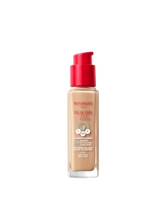 Bourjois Fondotinta Radiante Healthy Mix Clean Vegan 30 ml donna 53W Light Beige