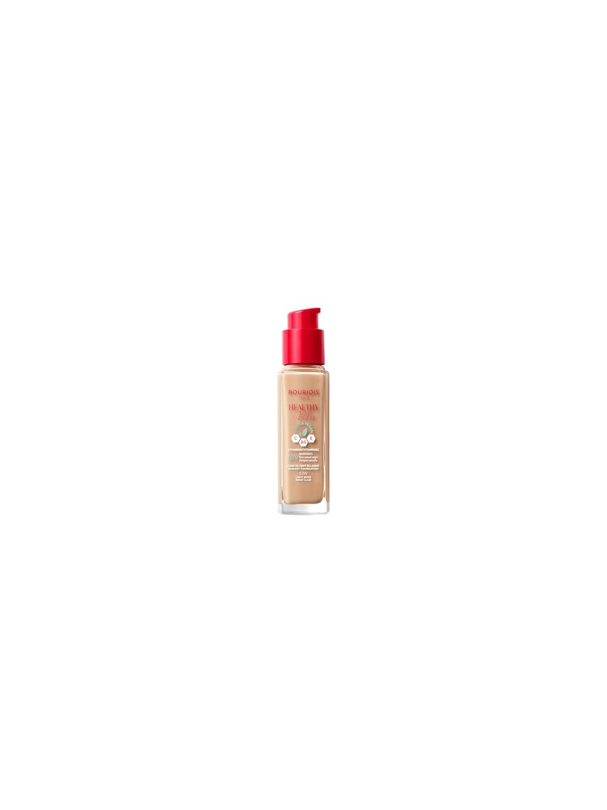 Bourjois Fondotinta Radiante Healthy Mix Clean Vegan 30 ml donna 53W Light Beige